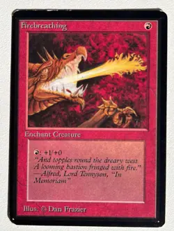Magic the Gathering MTG Beta Firebreathing LP- (Beta Bob) - Image 1