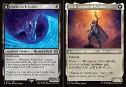 1x Cecil, Dark Knight // Cecil, Redeemed Paladin MTG Final Fantasy NM Magic Regu - Image 1