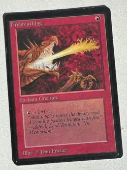 Magic the Gathering MTG Beta Firebreathing LP+ (Beta Bob) - Image 1