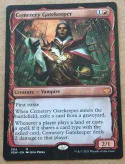 MTG Cemetery Gatekeeper Innistrad Crimson Vow SHOWCASE #304 Mythic - Image 1