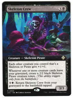 Skeleton Crew (Extended Art) 53 Commander: The Lost Caverns of Ixalan NM MTG - Image 1