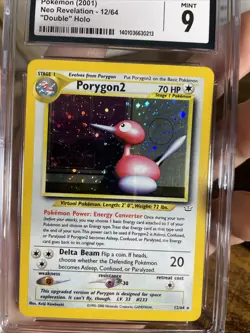 ✨ Pokemon CGC 9 Porygon2 #12 Neo Revelation “Double Holo” Error Mint SWIRL ✨ - Image 5
