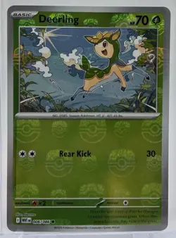 Pokemon TCG - Deerling - 006/086 SV: White Flare Masterball Reverse Holo - NM/M - Image 1