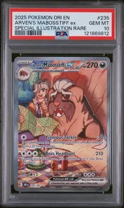 PSA 10 POKEMON DRI EN-DESTINED RIVALS #235 ARVEN'S MABOSSTIFF ex SIR - Image 1