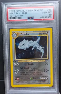 2000 Pokemon Neo Genesis Steelix Holo 1st Edition PSA 10 - Image 1