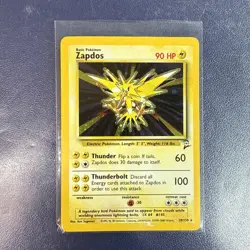Pokemon TCG - Zapdos 20/130 Base Set 2 Holo Rare WOTC 1999 - Image 1