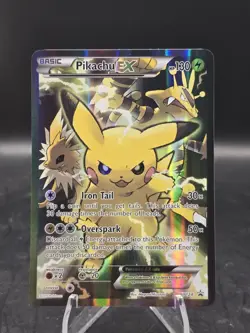 Pokemon TCG Pikachu ex XY124 Black Star Promo Holo LP Read - Image 1