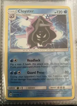 Pokemon TCG Cloyster 34/149 Reverse Holo Sun & Moon NM Condition - Image 1