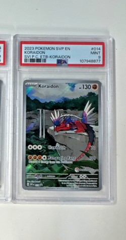 2023 POKEMON SCARLET & VIOLET POKEMON CENTER ETB PROMO EN #014 KORAIDON PSA 9 🔥 - Image 1