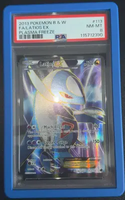 Pokemon PSA 8 Latios EX 113/116 Black & White Plasma Freeze Full Art Rare - Image 3