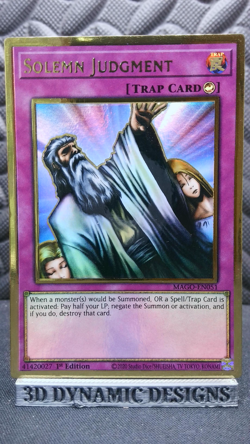 | Yugioh Solemn Judgment MAGO-EN051 1st Edition Maximum Gold Rare NM 🔥 | - Image 1