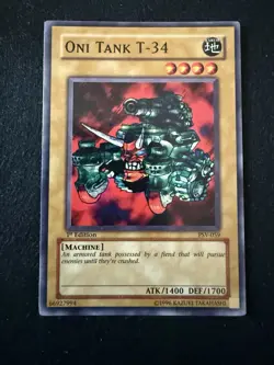 1996 YuGiOh Oni Tank T-34 PSV-059 - 1st Edition - LP - Image 1