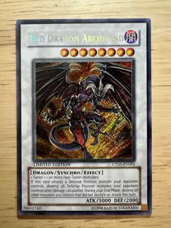 YUGIOH TCG RED DRAGON ARCHFIEND CT05-EN002 SECRET LIMITED EDITION - Image 1