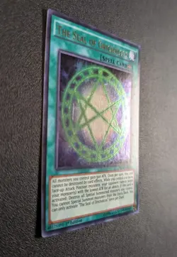 The Seal of Orichalcos DRL3-EN070 Ultra Rare 1st Edition Yugioh MP/LP - Image 2