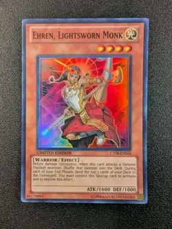 Ehren, Lightsworn Monk CT08-EN016 Super Rare Limited Edition Yugioh LP - Image 1