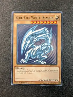 Blue Eyes White Dragon - LDK2-ENK01 - Original Art - Yugioh - LP - Image 1