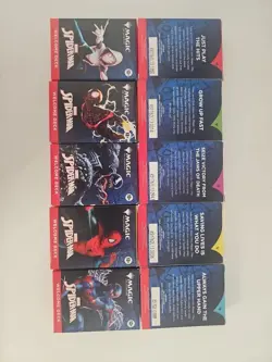 2025SDCC Magic The Gathering x Spider-Man Complete Welcome Deck Set of 5 - Image 3