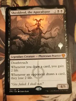 Sheoldred the Apocalypse PROMO DMU 107/281 non-foil Mythic Lightly-Played - Image 2