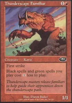 MTG magic cards 1x Thunderscape Familiar - Foil Planeshift NM-Mint, English - Image 1