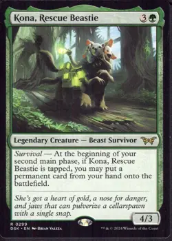 Kona, Rescue Beastie (0187) - Duskmourn DSK - Magic MTG NM - Image 1