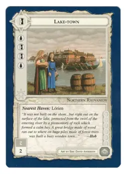 1995-1996 Middle Earth CCG MeCCG - LAKE-TOWN - LOTR Tolkien Card - Image 1