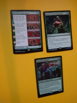 MTG Card. green rare x3 inc the first iroan games, Emrakul's evangel foil, - Image 5