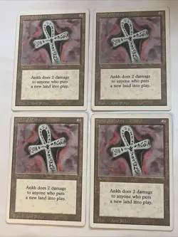 MTG ANKH OF MISHRA (x4) Revised + Free Bonus Magic Cards Included - Image 1