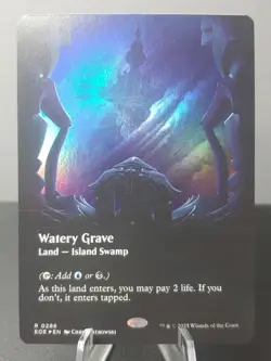0286 Watery Grave Borderless Foil Magic The Gathering Edge of Eternities - Image 1
