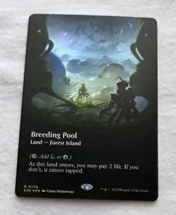 1x Breeding Pool, Borderless Art Foil, Edge of Eternities, Magic MTG NM - Image 1