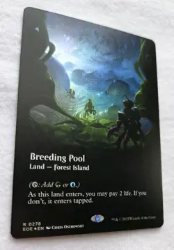 1x Breeding Pool, Borderless Art Foil, Edge of Eternities, Magic MTG NM - Image 2