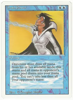 MTG Drain Power Revised Edition Rare LP - Image 1