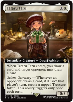 Tataru Taru EXTENDED ART Rare 0138 MTG Final Fantasy NM Regular- Pack Fresh - Image 1