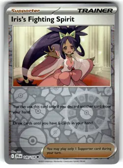 Pokemon SV09 Journey Together Card Iris's Fighting Spirit 149/159 Reverse Holo - Image 1