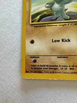 Pokemon TCG Machop Base Set Unlimited Common Card 52/102 - Image 3