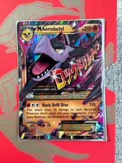 Pokemon TCG Mega-Aerodactyl-EX Black Star Promo Card XY XY98 Holo - Image 1