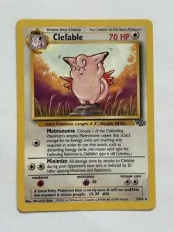 Pokemon TCG Clefable Jungle 17/64 Unlimited Regular Card - Image 1