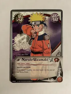 Naruto Uzumaki Collectible Card Game Trading Card PR001 - Image 1