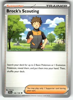Pokemon SV09 Journey Together Card Brock's Scouting 146/159 - Image 1