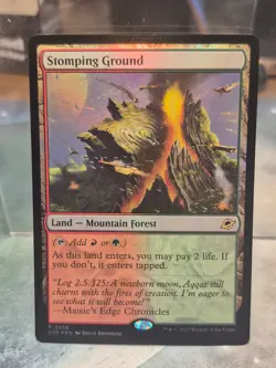 FOIL R 0258 Stomping Ground Mountain Forest Shock Edge of Eternities MTG Card - Image 1