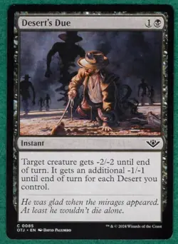 Desert's Due - Outlaws Of Thunder Junction OTJ #0085 - Magic MTG Card - Image 1