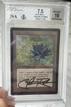 Mtg JSA 7.5 Beta Black Lotus | 9.5, 8.5, 6.5, 9 Subs | signed Christopher rush - Image 5