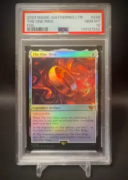 🌈 The One Ring - FOIL - MTG The Lord of the Rings LOTR - PSA 10 - PRISTINE - Image 1