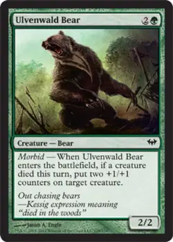 Ulvenwald Bear -Foil Light Play MTG Dark Ascension - Image 1