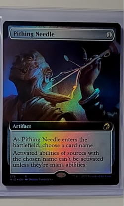 2021 MTG Magic The Gathering MID Midnight Hunt Extended Art Foil Pithing Needle - Image 1