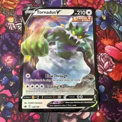 Pokemon Card Tornadus V 124/198 Chilling Reign Half Art Rare Light Played - Image 1
