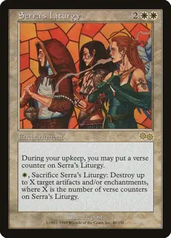 2x Serra's Liturgy Urza's Saga HP MTG - Image 1