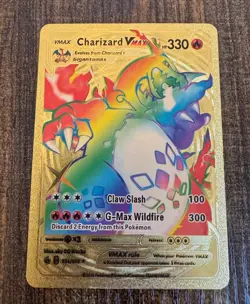Pokemon 2020 Charizard VMAX 074/073 Rainbow Gold Metal HP330 Pokemon Card - Image 1
