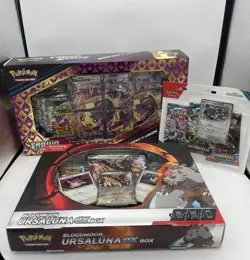 Pokemon Playmat Collection Morpeko V-Union NEW Bundle Lot Ursaluna EX Box More 820650851810 - Image 1
