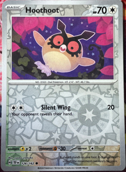 Hoothoot Reverse Holo - 126/162 - Temporal Forces Pokemon 2024 - Image 1