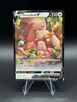 Greedent V 120/159 Crown Zenith (CRZ) Ultra Rare Full Art Holo Near Mint Pokemon - Image 1